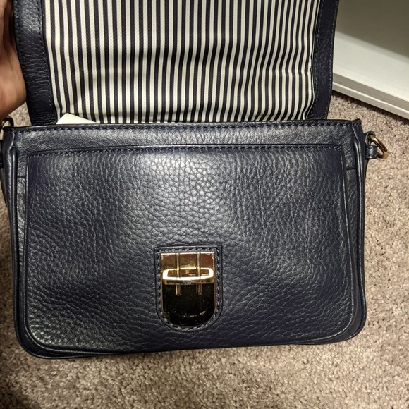 Kate Spade Lola Avenue Lia Crossbody Satchel in Navy Blue - Picture 6 of 12